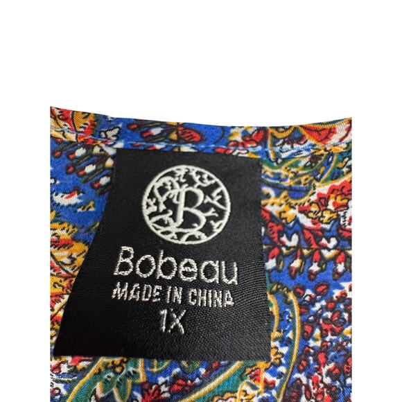 Bobeau Boho Hippie Floral Semi Sheer Popover Coverup Dress Women's Size 1X - Picture 7 of 11